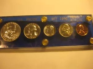 1956-P Argento Stati Uniti Set prova / custodia in plastica - Foto 1 di 7