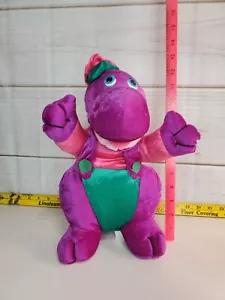 Vintage Dandee Bootleg Knockoff Barney lila Dinosaurier samtiges Stofftier Plüsch 14 Zoll - Bild 1 von 8