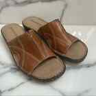 Naturalizer | Brown Leather Slip On Comfort Cadell Sandals Sz 6