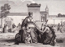 19th century engraving Maria-Letizia Ramolino Mother of Napoleon Bonaparte Corsica 1825