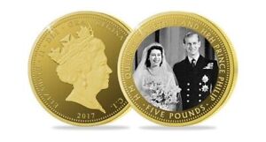 Alderney 5 Pounds 2017 Her Majesty and Prince Philip's 70th wedding anniversary