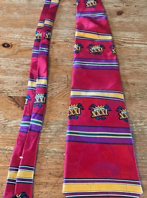 Corbata Super Bowl XXXI 1997 Equipo NFL Nueva Orleans Green Bay Packers Patriots Foto 1 de 4