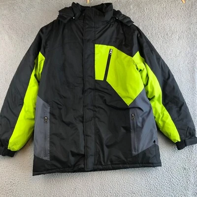 Chaqueta de exterior Magellan para hombre gris medio con capucha cremallera completa abrigo de invierno bolsillos Foto 1 de 4