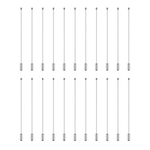 20 piezas broche blanco K broche boutonniere hombre palo pasadores para solapas seguridad - Imagen 1 de 12