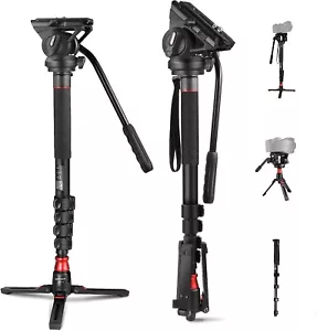 Neewer Professional Camera Monopod with Feet, 179cm Telescopic Portable Aluminum - Picture 1 of 15