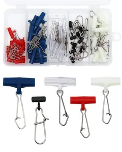 Fishing Line Sinker Slides With Duo Lock Snap Clips Fishing Line Connector Swive - Picture 1 of 9