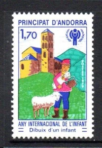 ANDORRA (FRANCÉS) MNH 1979 SGF298 AÑO INTERNACIONAL DEL NIÑO - Imagen 1 de 1