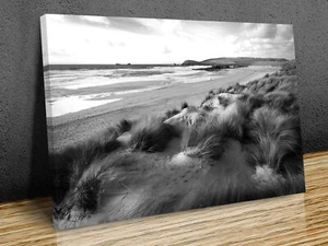 Constantine Bay Cornwall schwarz Leinwanddruck Kunst Wand gerahmt oder nur gedruckt - Bild 1 von 10