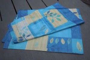 Blue King Size Bed Runner Home Hotel FR Double Sided - Picture 1 of 7