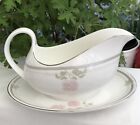 Royal Doulton Gravy Boat And Stand Twilight Rose Pattern H5096 1984