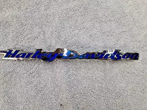 OEM RIGHT SIDE SILVER harley davidson GAS fuel tank emblems badges - Picture 1 of 3
