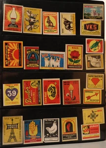 ANTIQUE VINTAGE MATCHBOX LABELS INDIA LOT OF 24 - Picture 1 of 3