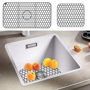 1/2Pcs Silicone Sink Mat Heat-Resistant Kitchen Sink Protector Anti-Slip flJLG - Picture 1 of 15