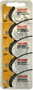Maxell Watch Battery Button Cell SR516SW 317 Pack of 5 Batteries - Picture 1 of 1