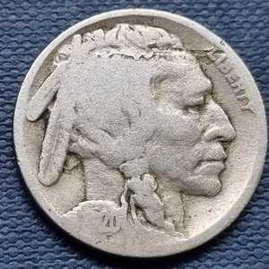 1920 Buffalo Nickel - ERROR - Lamination Error - Circulated #94563 - Picture 1 of 2