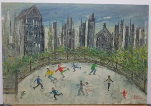Helen Botway (1900-1992) Original Oil Painting On Masonite 18"×26" 1960's - Picture 1 of 5