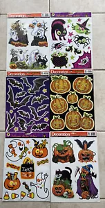 Decorating Window Clings Sticker For Halloween Party Window Decoration 6 Pc - Foto 1 di 8