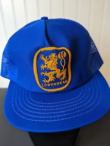 Vintage Lowenbrau Beer Full Mesh Trucker Hat Cap Adjustable Snapback Old Glory - Picture 1 of 5