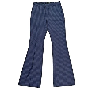 Banana Republic Pants Womens 4 Navy Bootcut Flare Pinstripe Trousers Casual Work - Picture 1 of 13