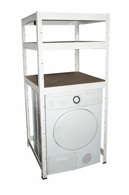 shelfplaza PROFI 155x70x70 cm Waschmaschinenregal weiß - Trockner Keller