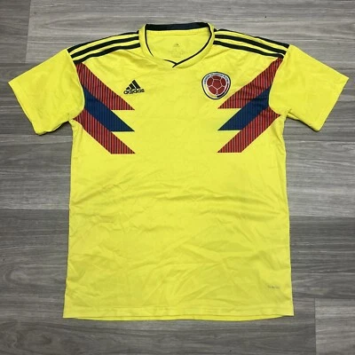 Adidas Colombia Soccer Jersey Women Large Yellow Blue Red Futbol Football Kit - Image 1 of 4