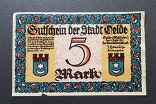 OELDE NOTGELD 5 MARK 1921 EMERGENCY MONEY GERMANY BANKNOTE (8776)