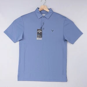 Callaway Mens Golf Shirts Polo Performance Stretch Blue Opti Dri UPF 50 Sz NWT - Picture 1 of 21