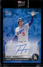 2022 Topps Now Postseason Freddie Freeman Blue Auto Autograph #PS-2B #d 11/49