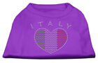 Italy Rhinestone Shirts Purple