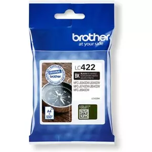 Cartucho de tinta Brother genuino negro LC422 LC-422 - Imagen 1 de 1