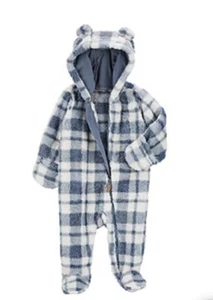 Carters Baby Boy Size Newborn Carter's Baby Boys Midweight Plaid Snow Suit NWT - Picture 1 of 2
