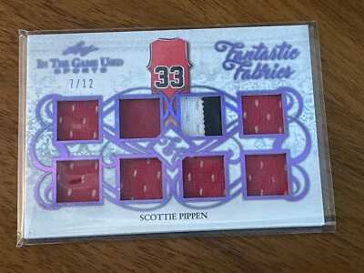 Scottie Pippen 2019 Jogo de Folhas Usado Tecidos Fantásticos Refrator /12 Touros Raros - Imagem 1 de 2