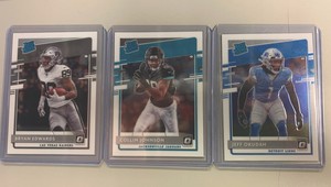 3-2020 Donrruss Optic Football Rated Rookies, Bryan Edwards, Jeff Okudah,Collin
