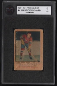 1951 1951-52 Parkhurst Rookie #4 Maurice Rocket Richard RC KSA 1 !! - Picture 1 of 2