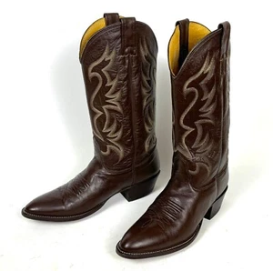 Botas de Vaquero Nocona Clásicas Marrón para Mujer Talla 7C Punta Redonda Excelente Estado - Imagen 1 de 18