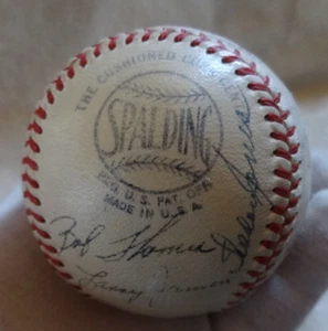 1950 NY Giants Team Signed Baseball 25 Plus Autographs Only Lou Durocher Stamped - Picture 1 of 12