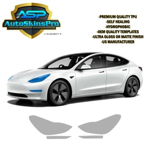 17-23 Tesla Model 3 película de protección de faros precortados TPU PPF premium - Imagen 1 de 7
