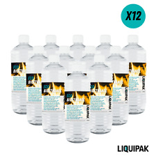 Liquipak Premium Bio Ethanol Fuel 12x1L, Eco Bioethanol liquid for fireplaces