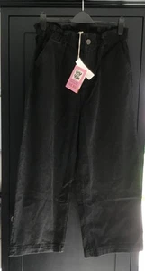 NWT Lucy & Yak Black Cody Organic Denim Jeans Wide Leg Size 14R Comfort - Picture 1 of 3