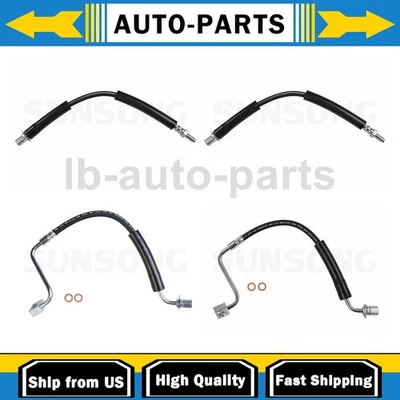 Línea de manguera de freno delantero trasero 4x para 2013 2014 2015 2016 Lincoln MKT 2,0 L Foto 1 de 4