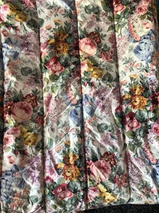 Vintage Ralph Lauren Full Queen Allison Bettdecke Blumen hell wendbare Mängel - Bild 1 von 16
