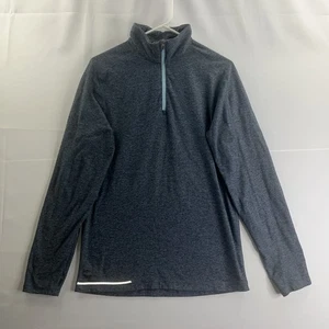 Lululemon Women’s Medium Blue Heather Long Sleeve 1/4 Zip Pullover Running Yoga - Picture 1 of 7