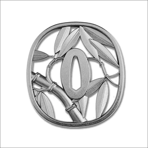 Espada de imitación Tsuba Sasa calada Tsuba/Mori Motonari Iaido Juegos con disfraces - Imagen 1 de 4