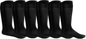 Kids Tube 6 Pack Cotton Tube Socks, Sports Everyday School, Bulk Sock Packs - Picture 1 of 7