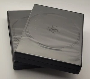 NEW - Multi DVD Case Black 8-Discs Holder Box - 27mm Full Size - 2 Pack Premium - Picture 1 of 7