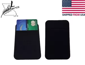 Lycra 3M Stick On Stretchy Credit Card Holder Pouch Any Position Phone Car Case - Picture 1 of 8