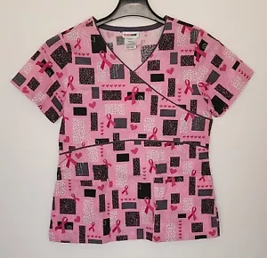 Breast Cancer Awareness Scrub Top ScrubStar Size XS - Picture 1 of 6