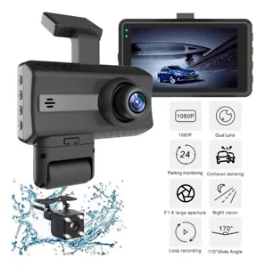 HD night vision 1080P rotatable lens dual recording video driving recorder - Picture 1 of 8