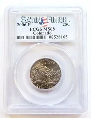 2006-P COLORADO STATE QUARTER PCGS MS68 SATIN FINISH. - Image 1 of 4