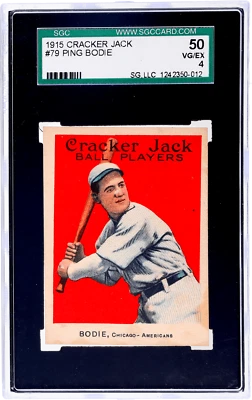 1915 Cracker Jack Ping Bodie #79 SGC 4 - Image 1 of 2